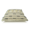 Hand-Woven Cream Boho Moroccan Decorative Throw Pillow - 17" x 17"